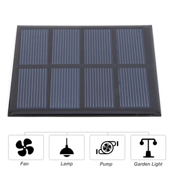 3W 2V Solárny Panel, Nabíjačky Polykryštalických Vonkajšie Solárne Panely Ľahký Scratchproof Parkové Osvetlenie pre 1,5 V-2V Batérie