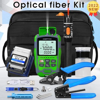 Optický Tool Kit s AUA-6S Vlákniny Sekáčik -70+10dBm/-50+26dBm 3 v 1 Mini Optická Power Meter 10Mw Vizuálne Poruchy Locator
