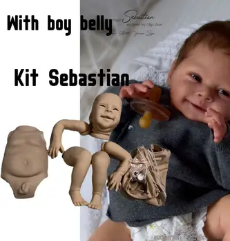 【S Chlapcom Brucho Doska] vyzýva chaos 20-palcový Reborn Baby Doll Sebastian Tým, Olga Auer Obmedzené vypredané Edition Nevyfarbené Auta